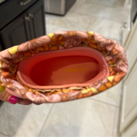 Mini Melissa Rain Boots III BB Size 7 Pink Yellow NWOB - Picture 8 of 10